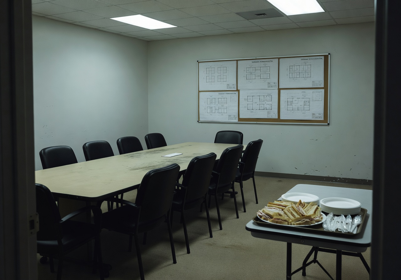 Empty corporate conference room